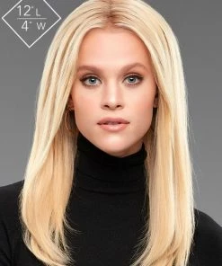 Easihair ROOTED WIGS EasiPieces 12" L X 4" W | Remy Human Hair Piece (1 Piece)