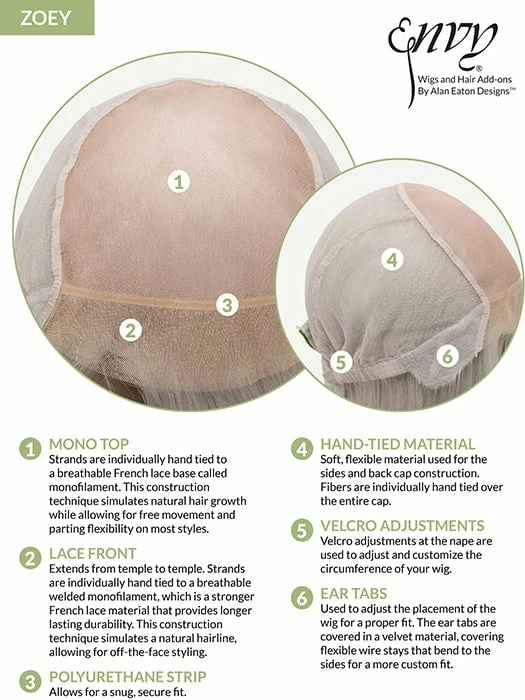 Envy Zoey | Human Hair/ Synthetic Blend Wig (Mono Top) 13 Envy Zoey | Human Hair/ Synthetic Blend Wig (Mono Top)