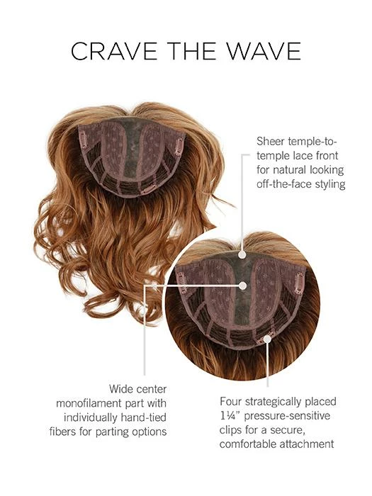 Raquel Welch NEW ARRIVALS Crave The Wave | Synthetic Lace Front Hair Topper (Mono Part) 9 Raquel Welch NEW ARRIVALS Crave The Wave | Synthetic Lace Front Hair Topper (Mono Part)