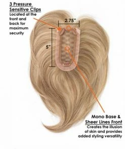 Raquel Welch Chameleon | Synthetic Clip In Bangs/ Hair Topper (Mono Base)